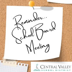 Special School Board Meeting Reminder